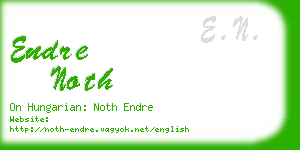 endre noth business card